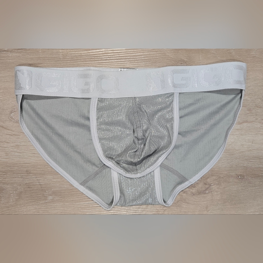 Men's Gray Glossy Brief